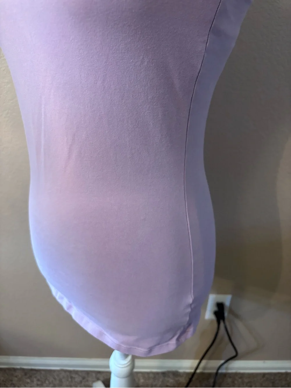 Express Camisole Medium Lilac Purple Adjustable Spaghetti Straps Cotton Stretch